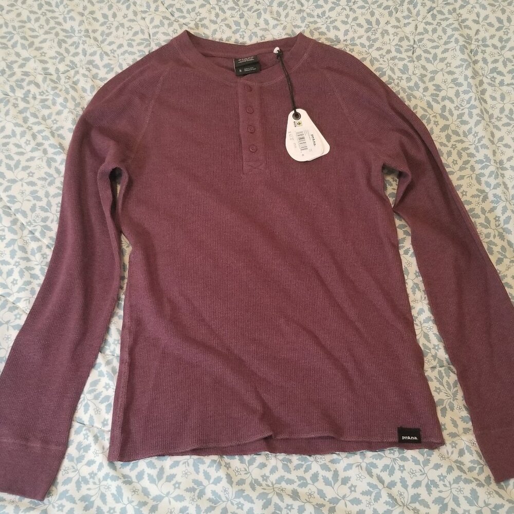 Prana Henley - S (red/burgundy)